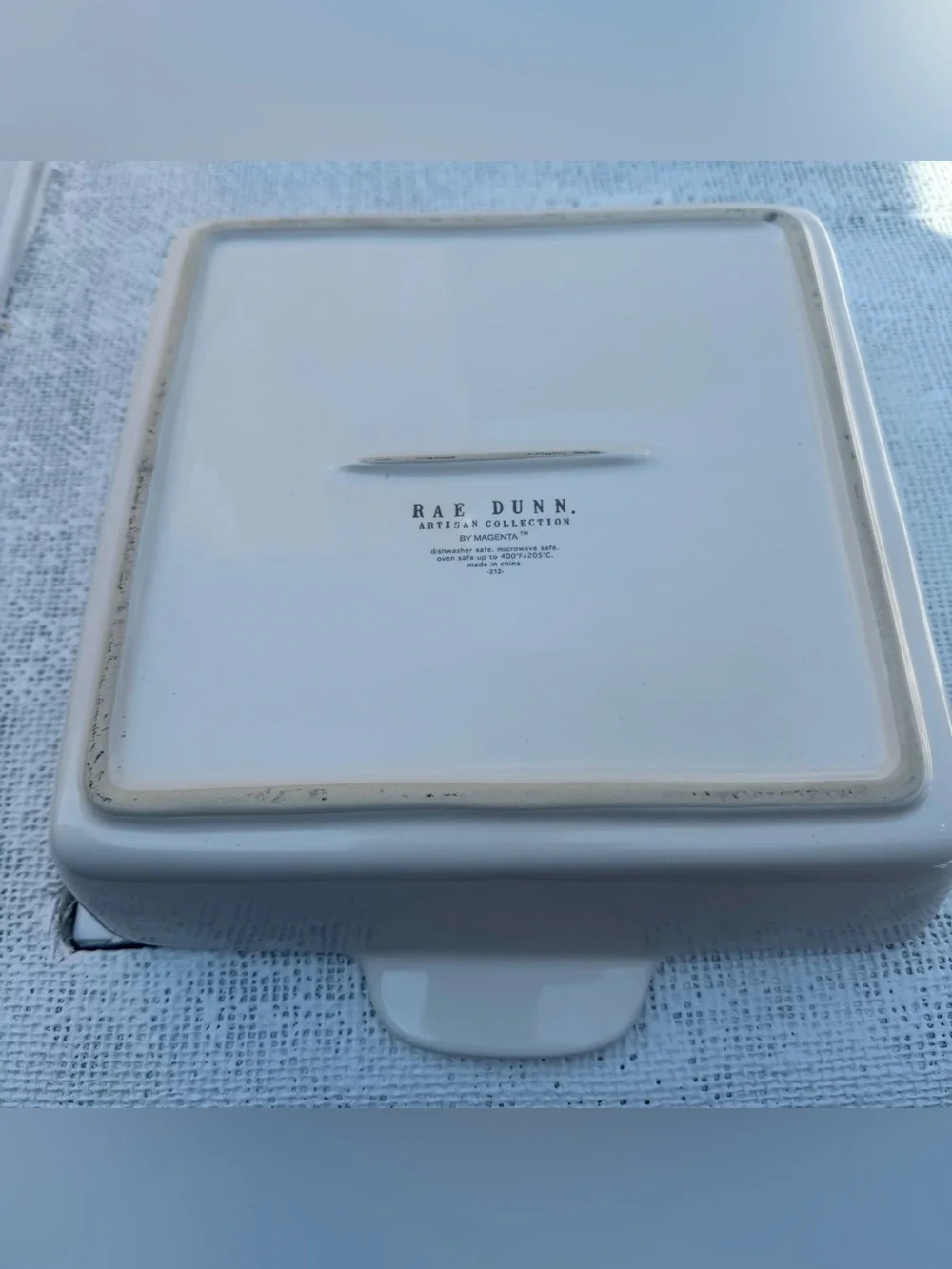 RAE DUNN “BAKE” cream Ceramic Baking Dish (excellent condition never used)
